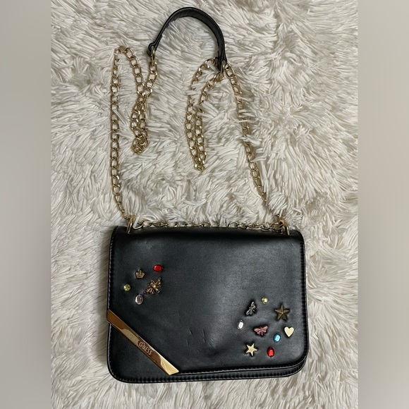 G By Guess Crossbody purse with stones and chain handle - Picture 1 of 8